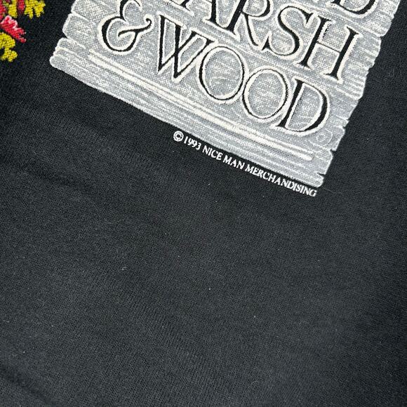 VTG 90s Men's Jerzees Field Marsh & Wood Deer Buck Fall Crewneck Sweatshirt XL - Picture 4 of 6